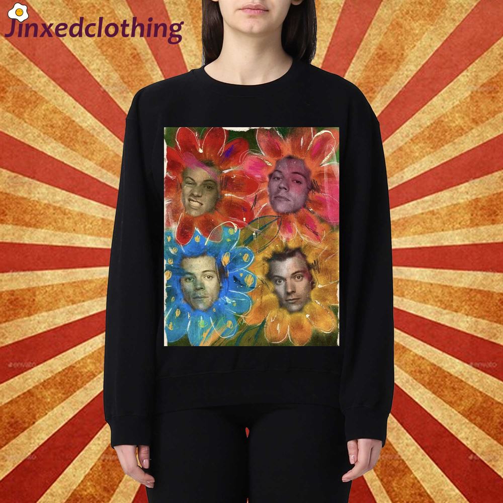 Singer Harry Styles Flowers T-shirt 